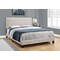 Monarch Specialties Bed, Queen Size, Platform, Bedroom, Frame, Upholstered, Linen Look, Wood Legs, Beige, Black I 5921Q - alternate 3